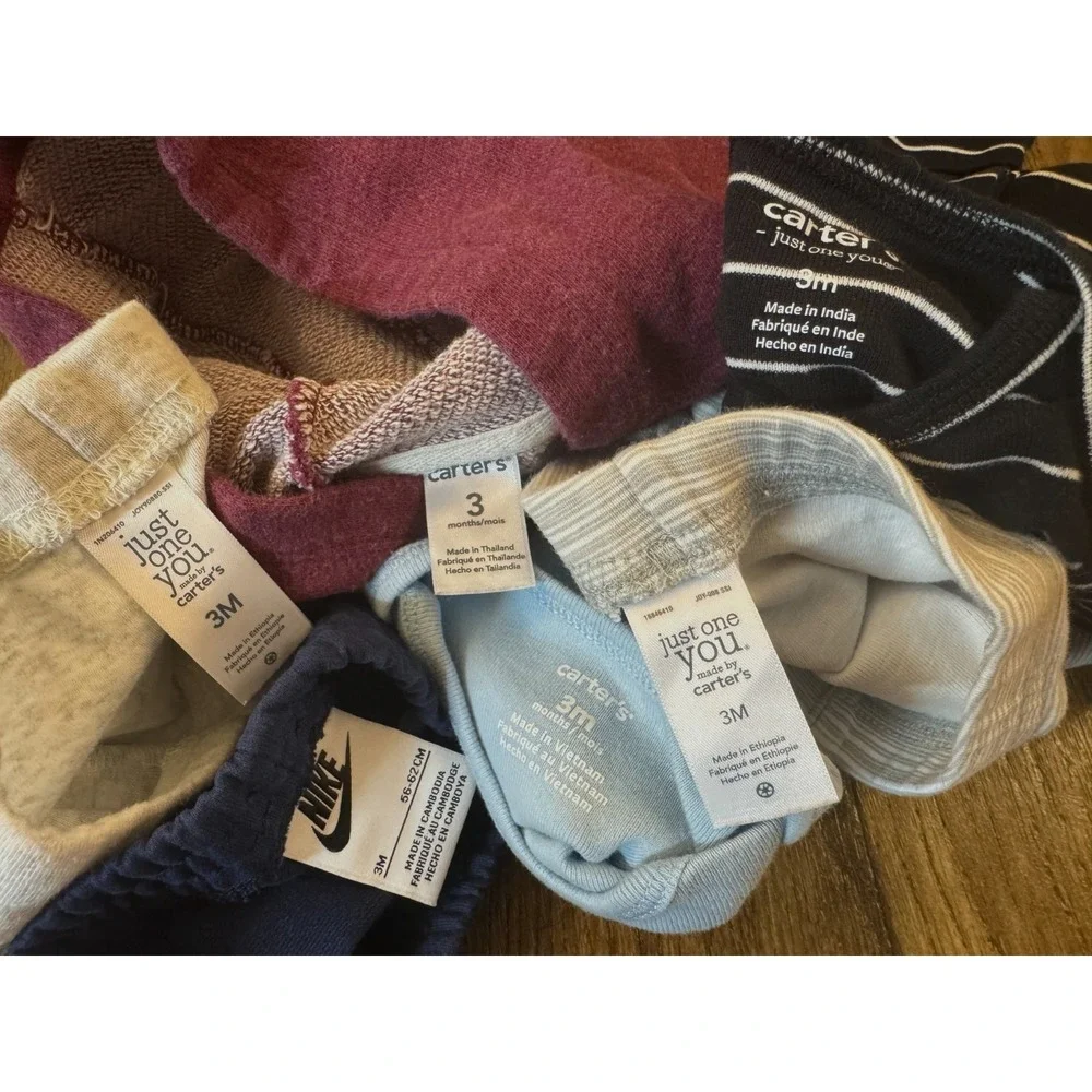 Carters Baby Boy 3 Months‎ Outfit Bodysuits Pants Zip Hoodie Jacket Clothes Lot